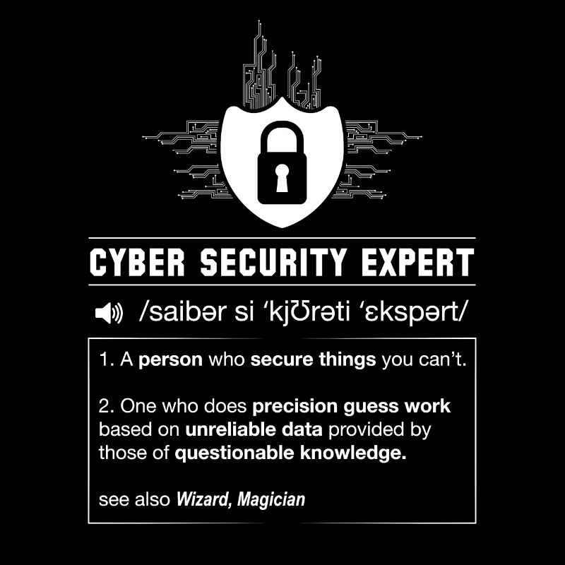 Cyber Security Definition Programmierer IT Nerd