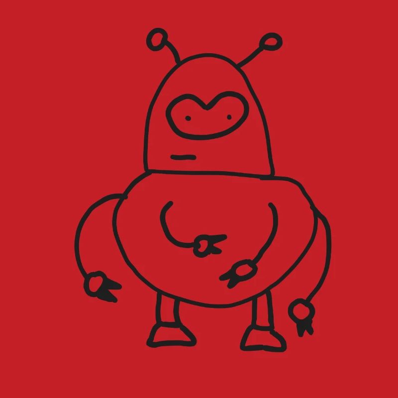 Dooddly Alien Robot Doodle