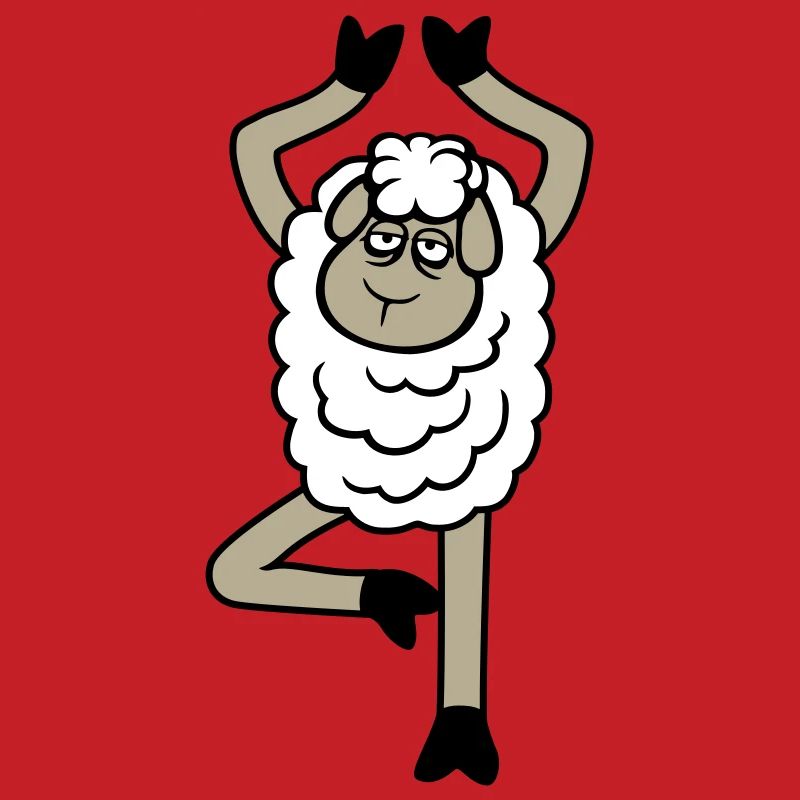 Sheep Tired Exhausted Sad Yoga Tree Pose Comic
