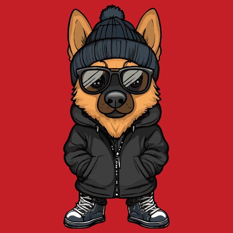 German Shepherd Winter