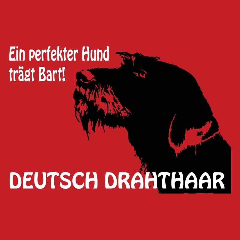 Portrait allemand Drahhaar avec texte