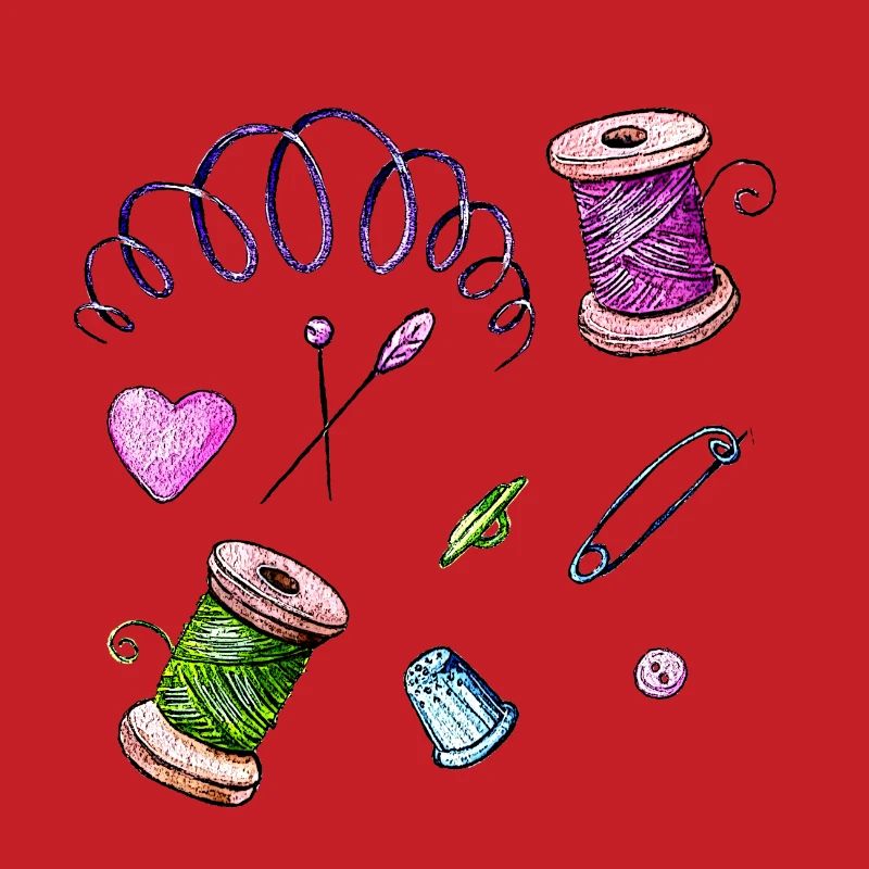 Sewing needle and thread thimble yarn pin