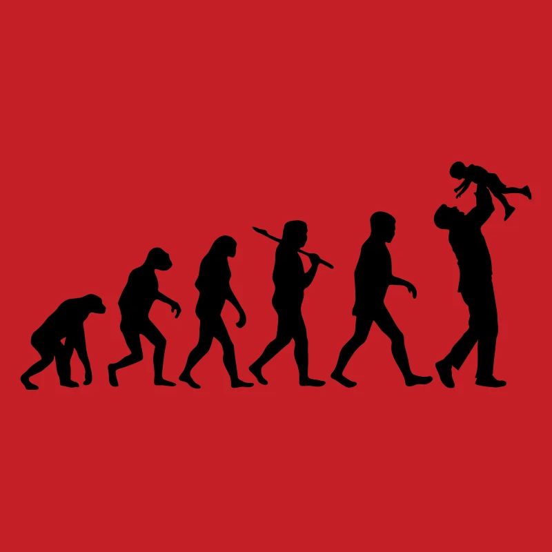 Evolution Vater Sohn Vektor