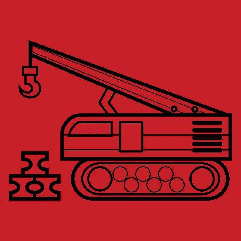 Crane for coloring Crane driver gift