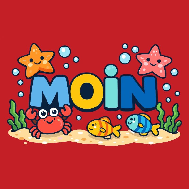 MOIN Möwe Leuchtturm Maritim Bunt