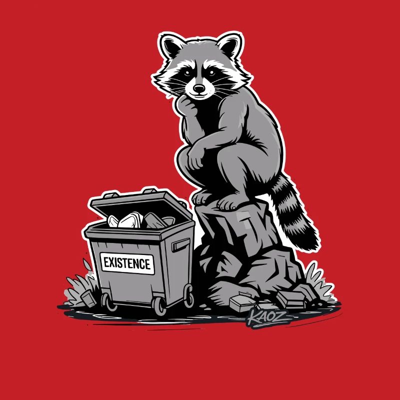 Existenz Waschbärmüllcontainer