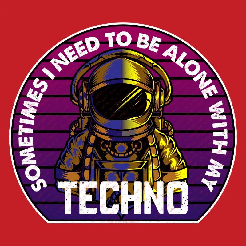 Techno Astronaut Circle Abzeichen