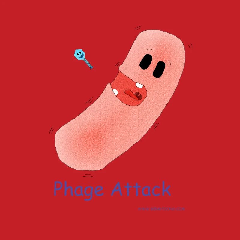 Attaque du phage - Bactéries et bactériophages