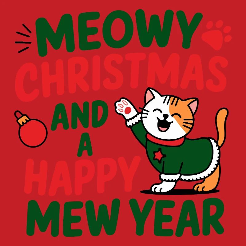 Conception de l’année du chat festif