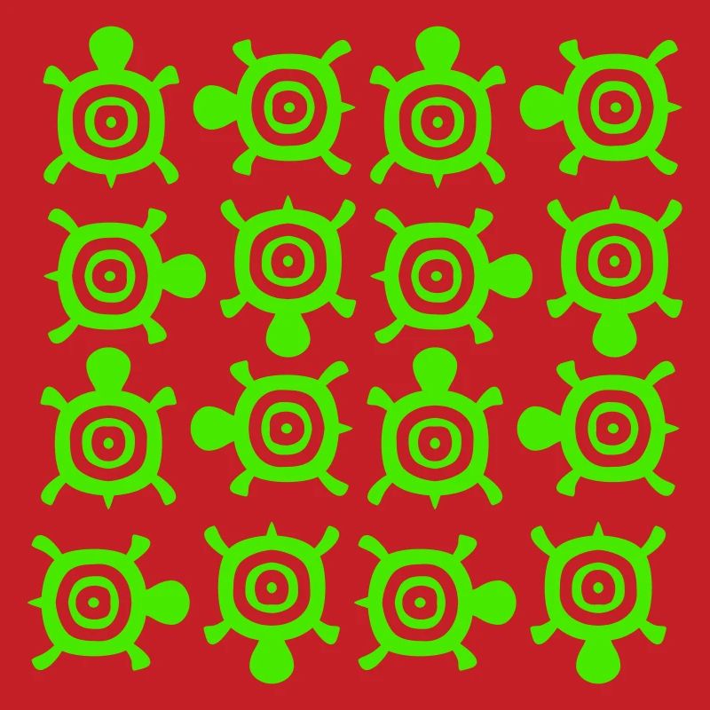 Turtles Pattern Many Decorative Circles Logo
