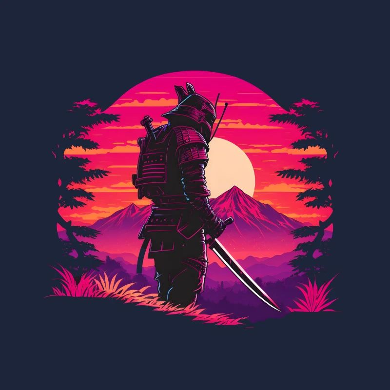 Synthwave Sci-Fi Samurai