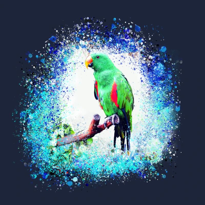 perfich ara,oiseau,graffiti,mint,bleu,brush,spray