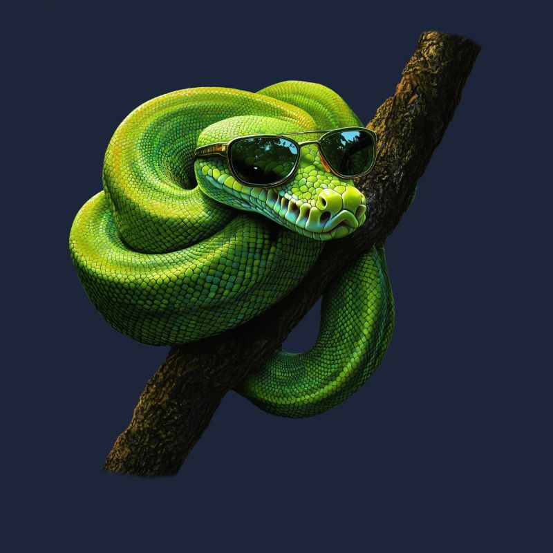 Arbre vert Python Serpents Amoureux Terrarium