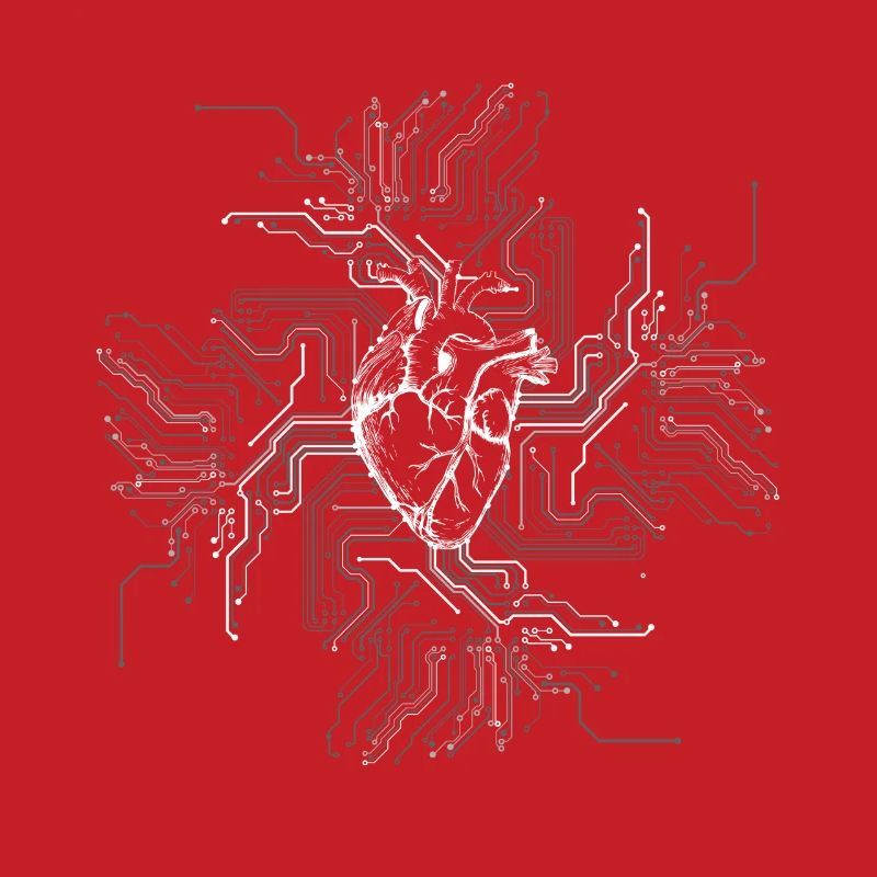 Anatomisches Herz CPU Prozessor PCB Board Computer