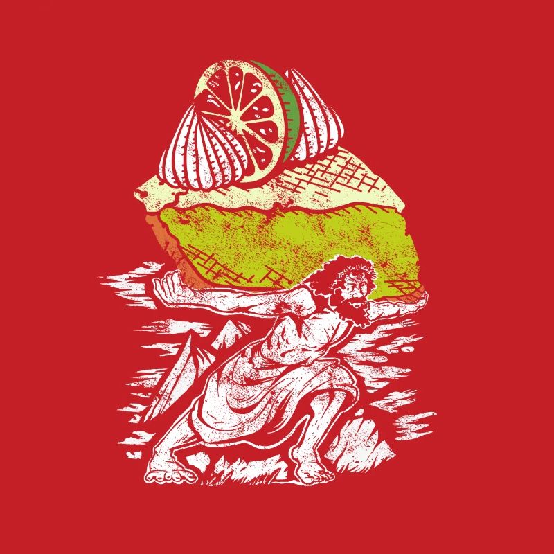 Drôle de conception de gâteau au citron
