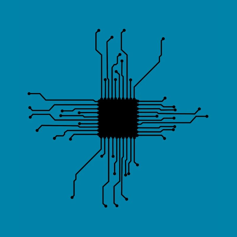 CPU Herz Computerchip Geek Computer Nerd Geschenk