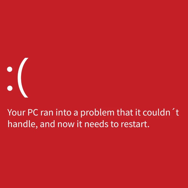 Windows Bluescreen Fehlertext Error Informatik