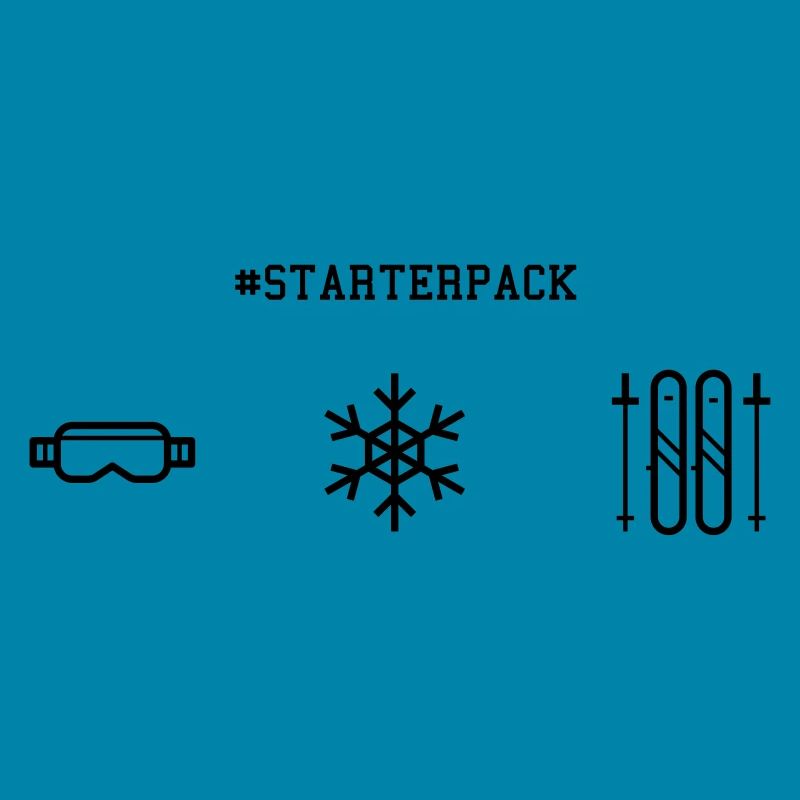 Starterpack Skifahrer