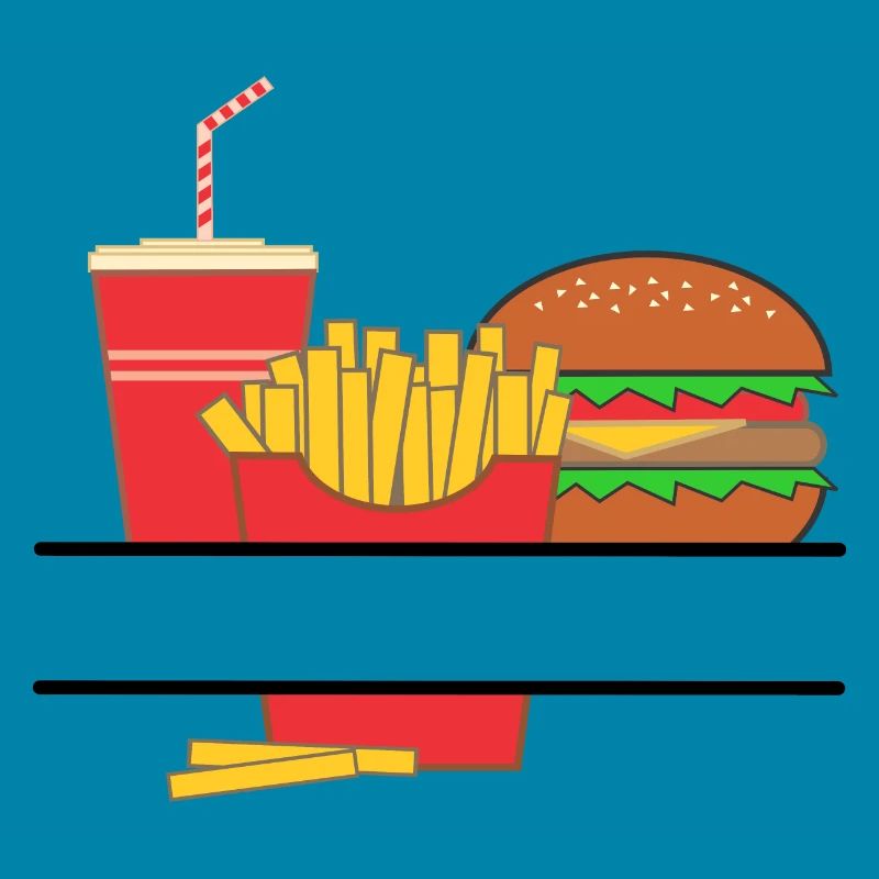 Pommesbuden-Logo oder Restaurant-Emblem