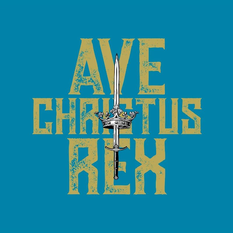 Ave Christus Rex Krone ein Schwert