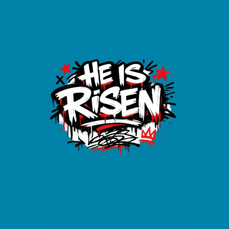 He is Risen Graffiti Ostern