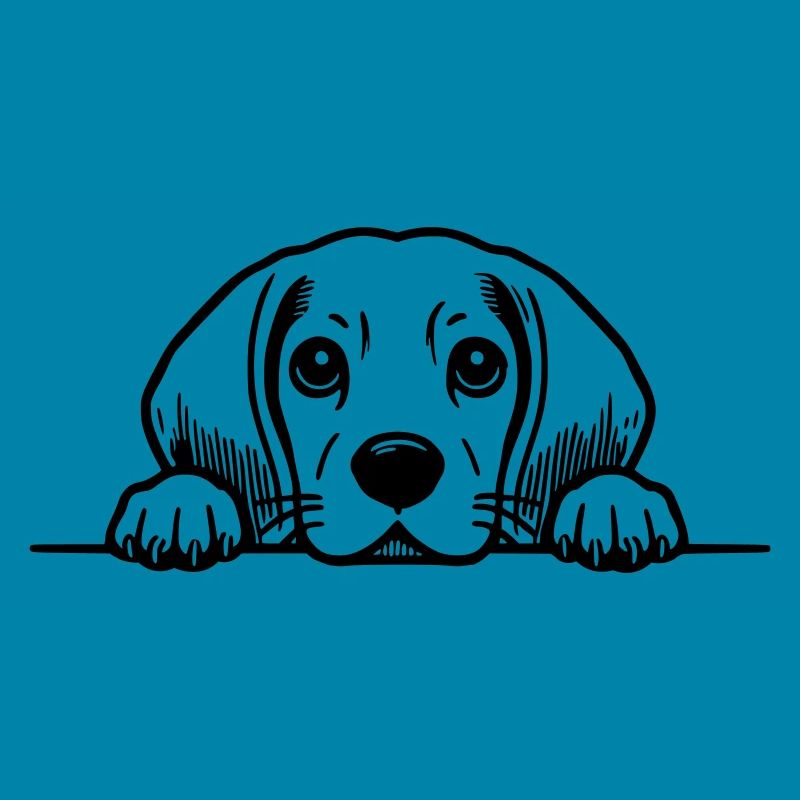 Peeking Beagle Vector