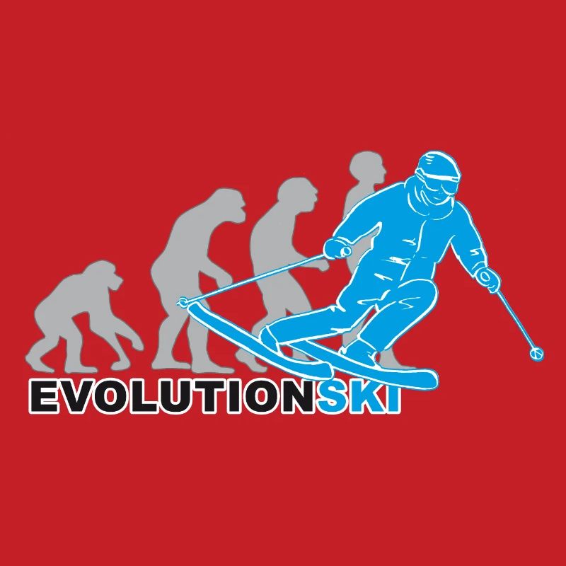 évolution ski, ski, ski, piste de ski