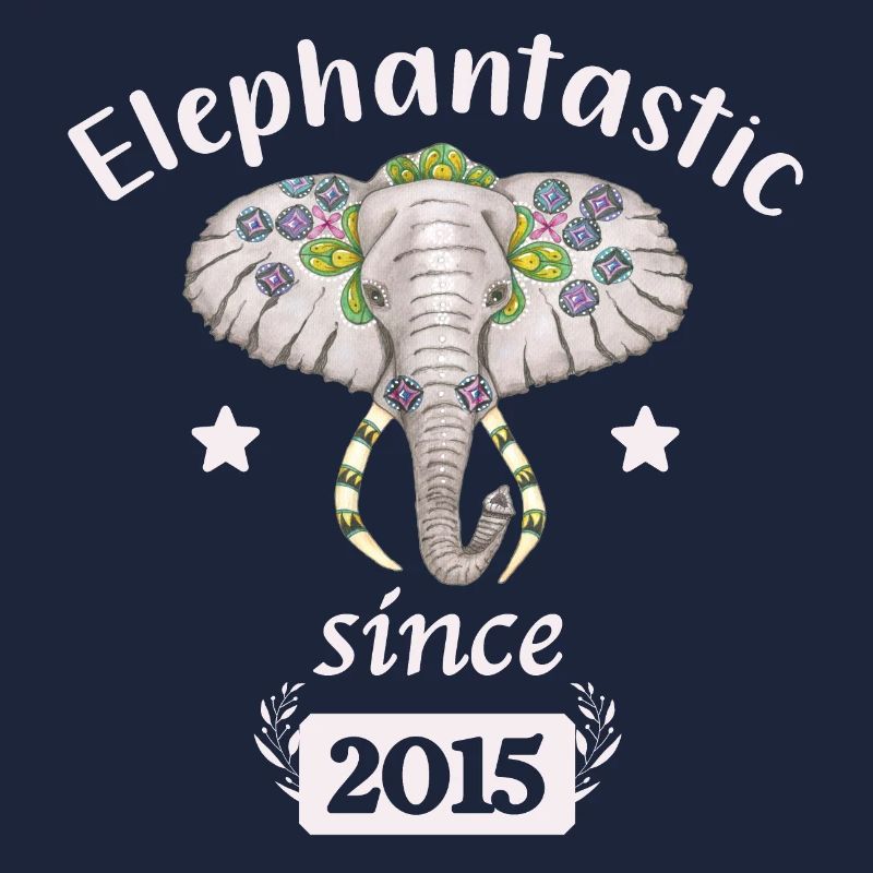 Elephantastic since 2015, elephant head decorated