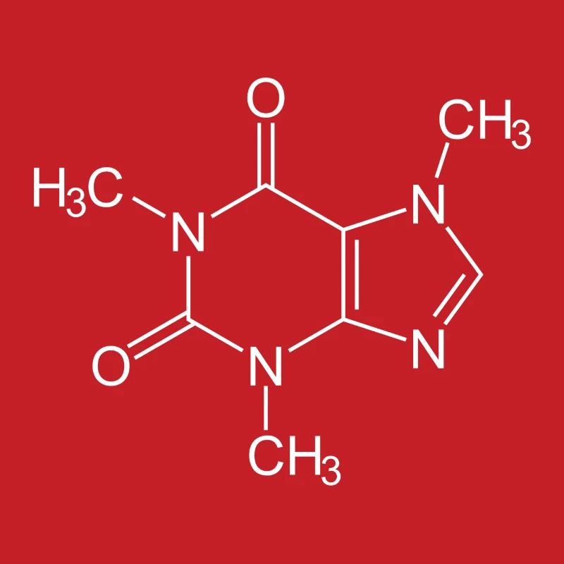 Caffeine molecule structural formula
