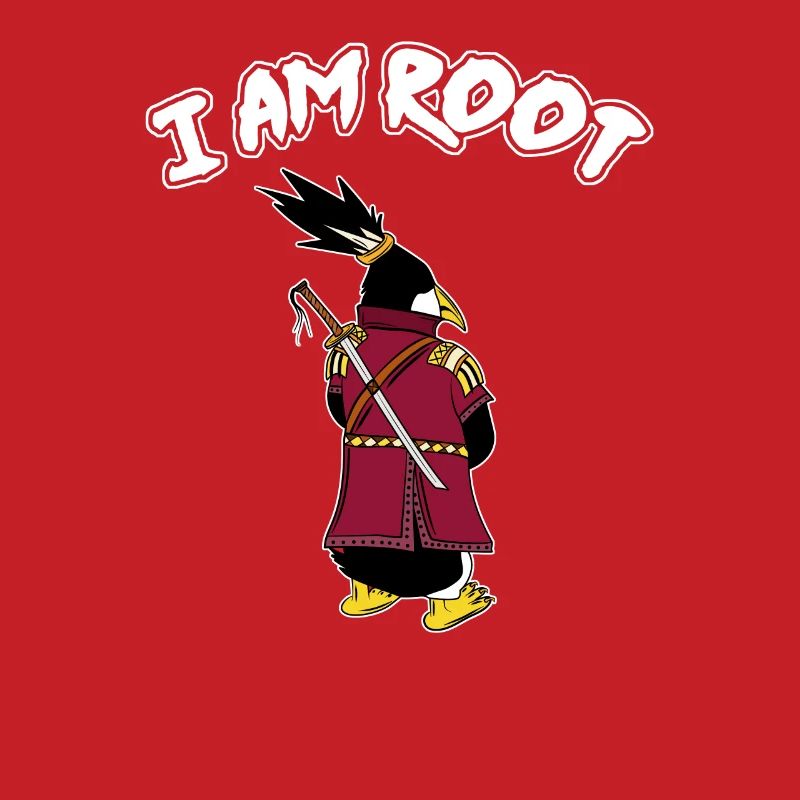 Linux Penguin I Am Root Geeks Nerd Computer Ninja