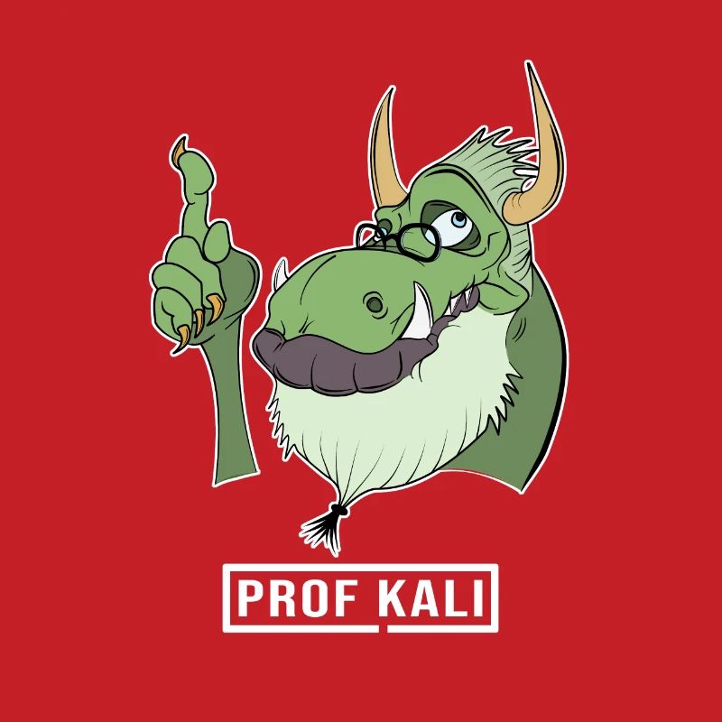 Kali Linux Computer Administrator Tux Drachen Kopf
