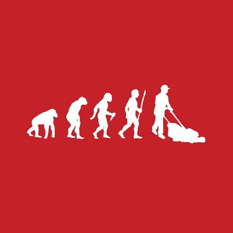 Evolution mowing gardener