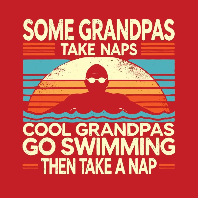 Manche Opas machen ein Nickerchen Coole Opas gehen Schwimmen