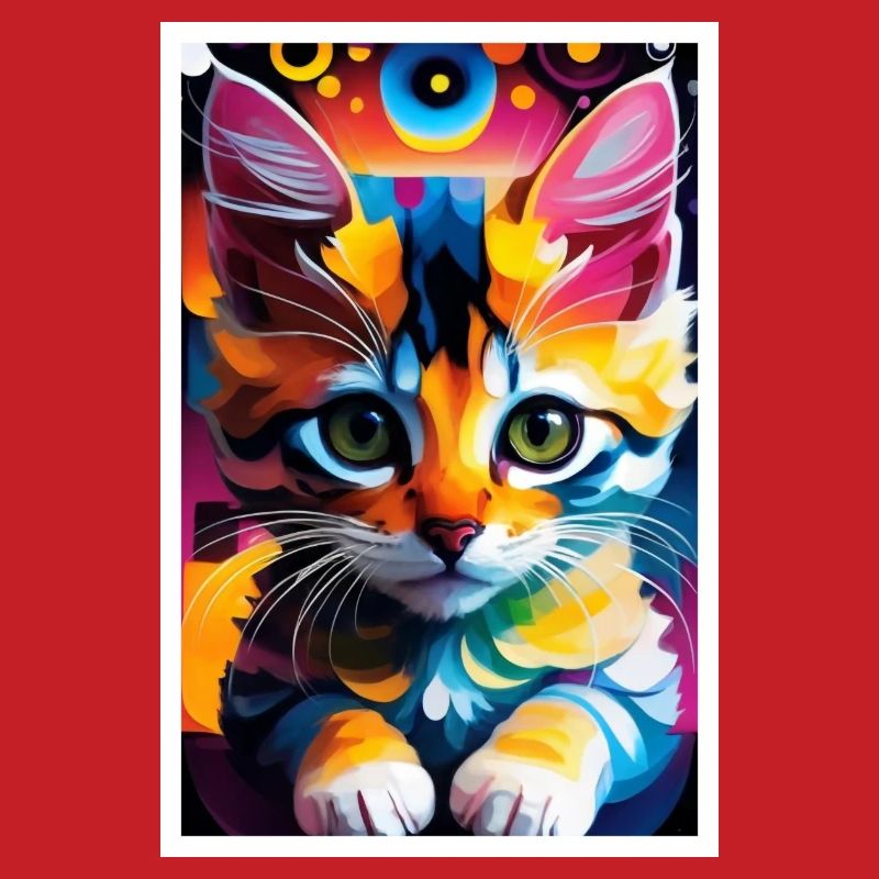 Chat mignon Pop Art Art moderne