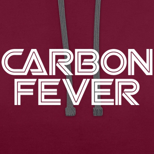 CARBON FEVER Logo white - Kontrast-Hoodie
