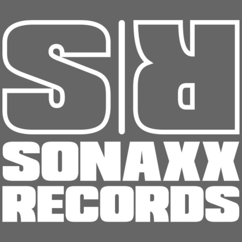 Sonaxx Records logo hvid (firkantet) - Kontrast-hættetrøje