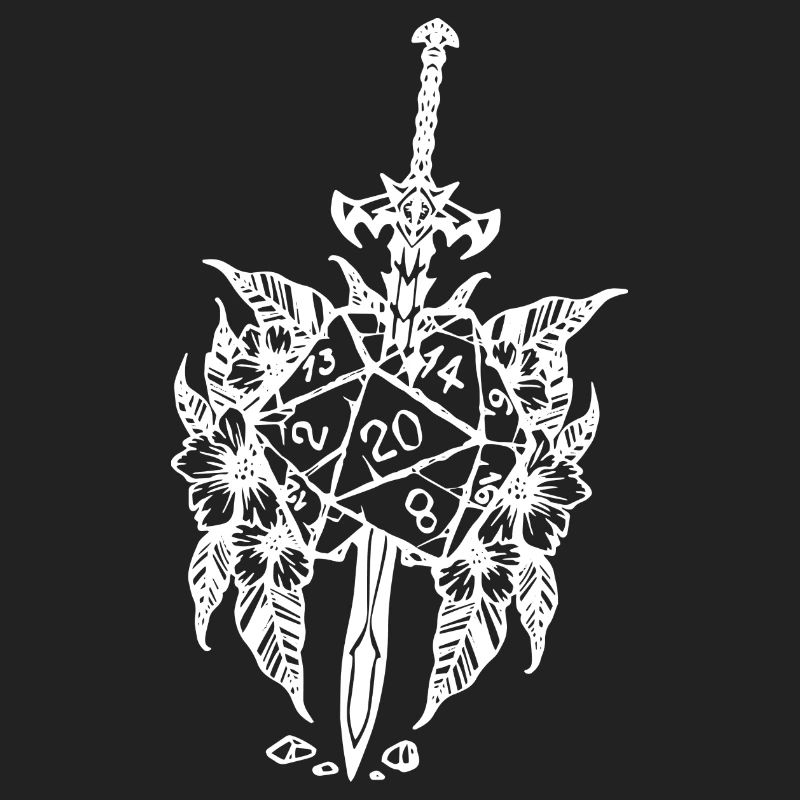 D20 rpg game épée fleur