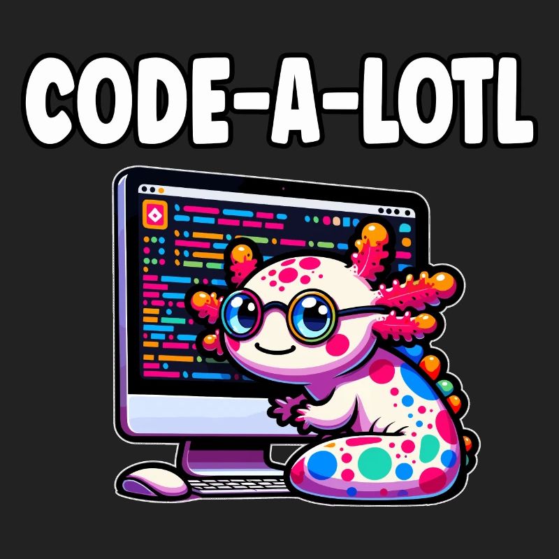 Funny Coding Axolotl Programming Gift