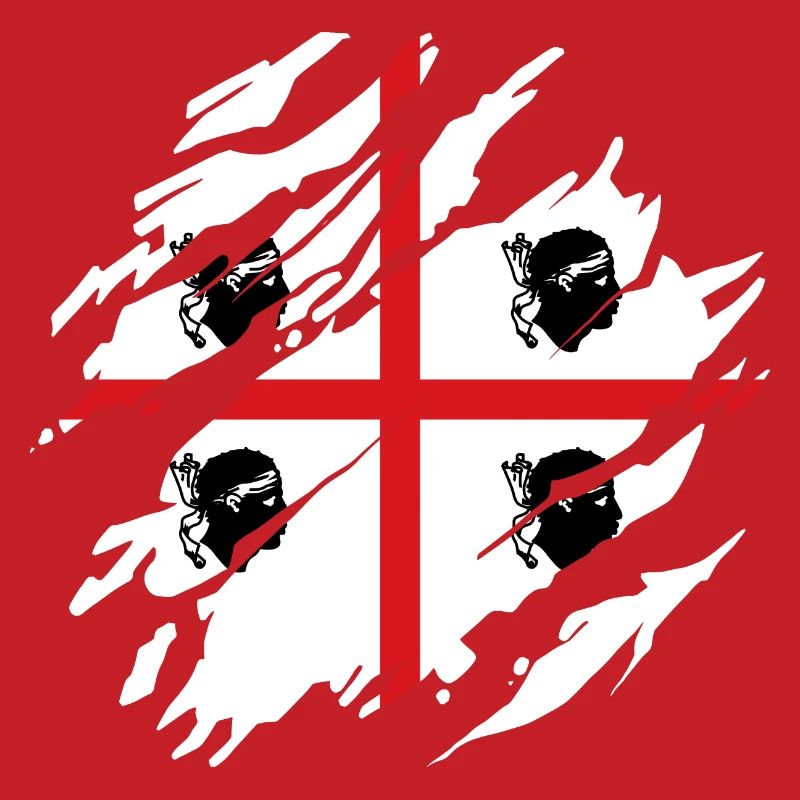 Sardaigne Drapeau Scratch Drapeau sarde Sardegna