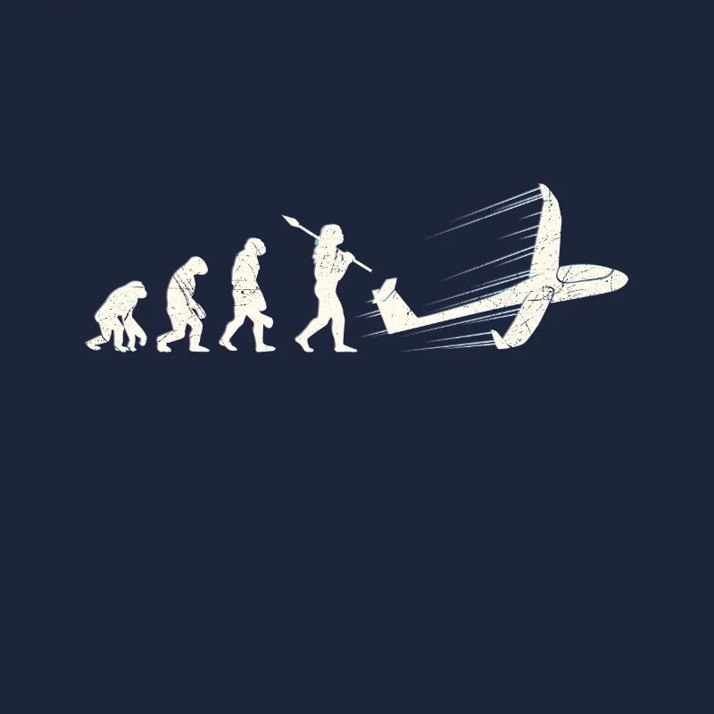 Segelflugzeug Pilot Evolution Affe Mensch