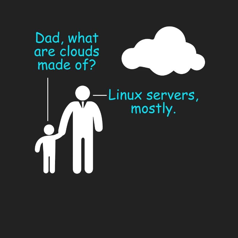 Coder Software Entwickler Witz Cloud Linux Server