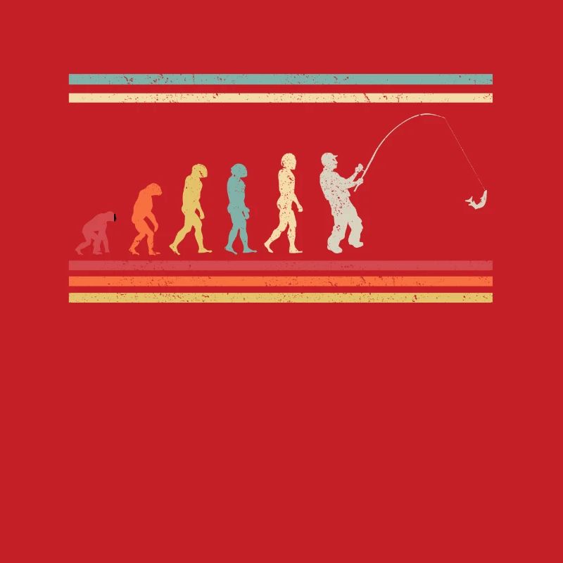 Evolution Angeln Angler - Retro