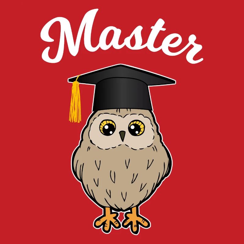 Master Eule Lustig Studium Abschluss Geschenk
