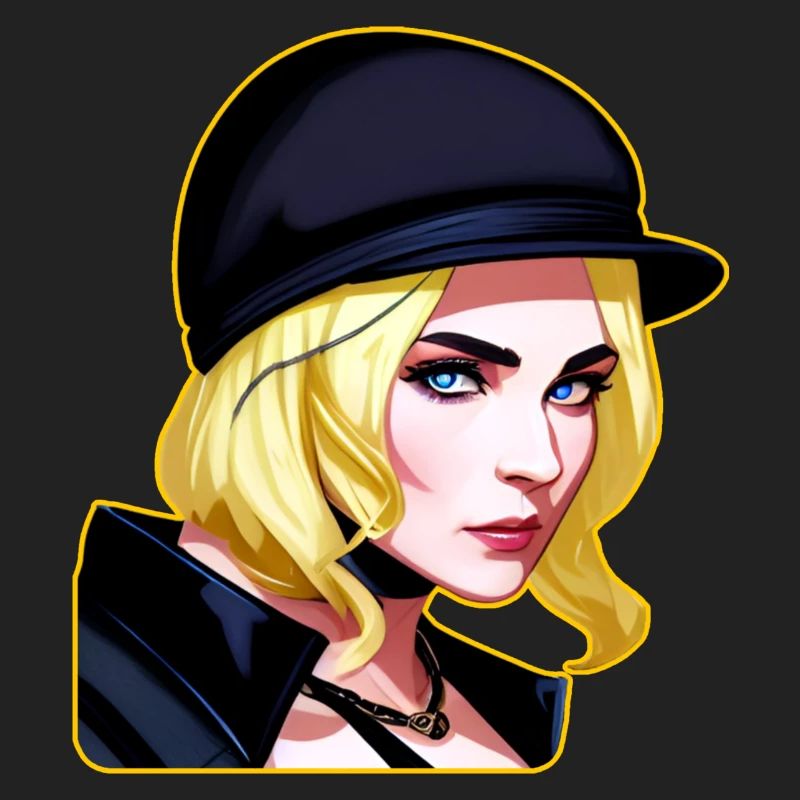 Fille blonde dans un style steampunk cool