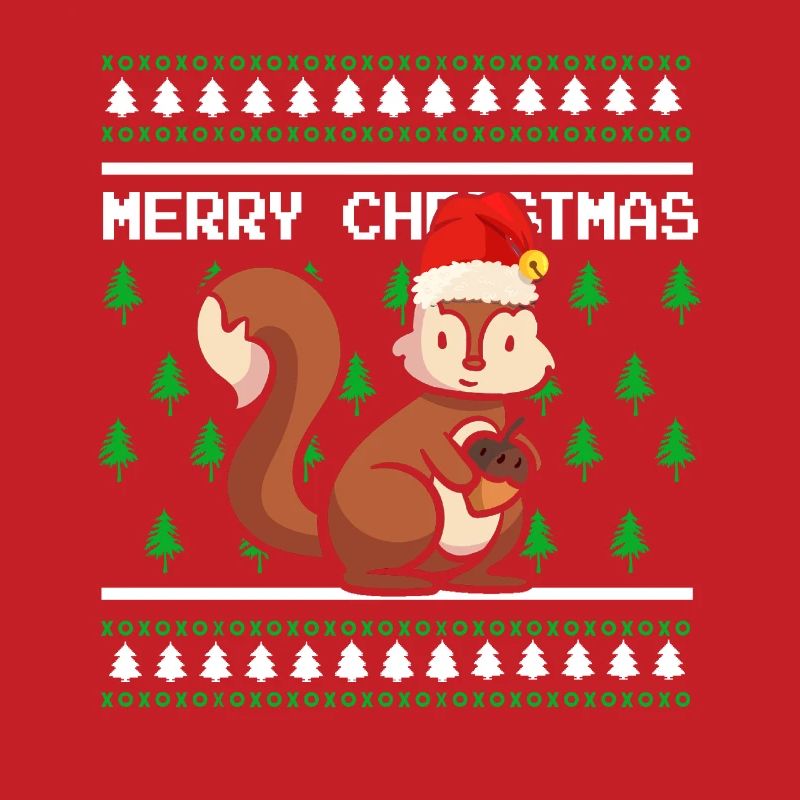 Pull de Noël moche Écureuil de Noël