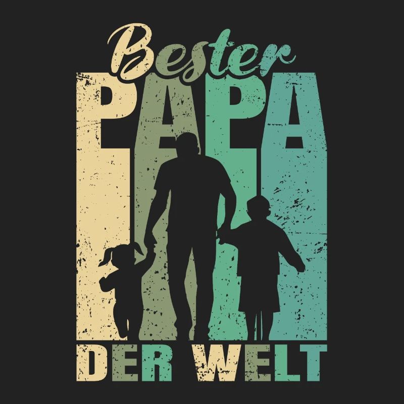 Bester Papa der Welt 2 Kinder Ehemann Papa