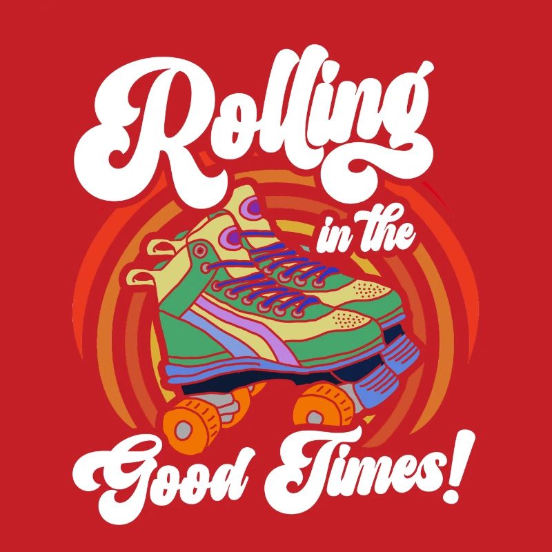 Rollerskates Funny 80er Roller Disco Skating