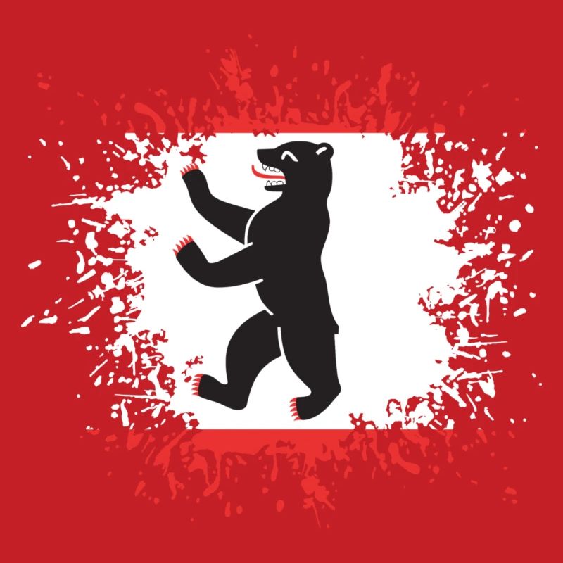 Drapeau, berlin, blot blot éclaboussures b