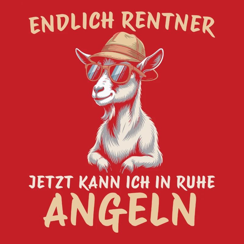 Ruhestand In Ruhe Angeln Ziege Rentner
