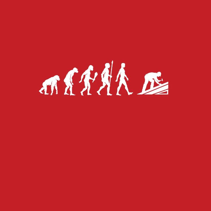 Lustige Dachdecker Evolution Dach Geschenkidee